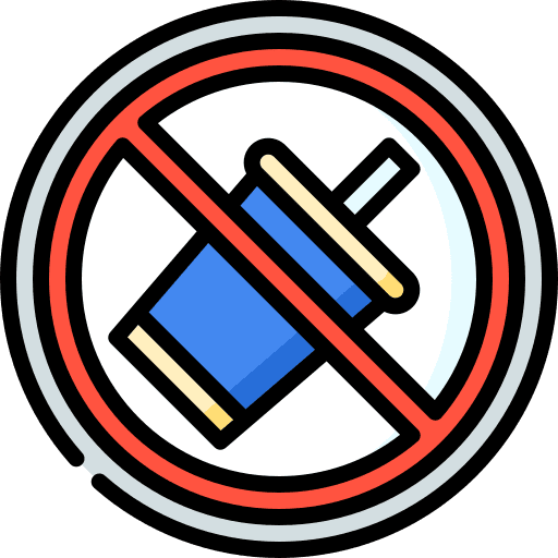 No drinking signaling prohibition sign icon No drinking signaling prohibition sign icon