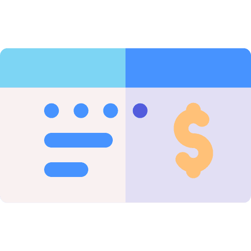 Bank check prize bank check stub icon