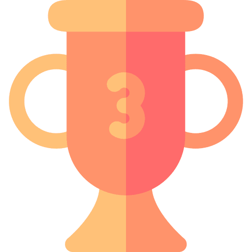 Third place award sports and competition medal icon Third place award sports and competition medal icon