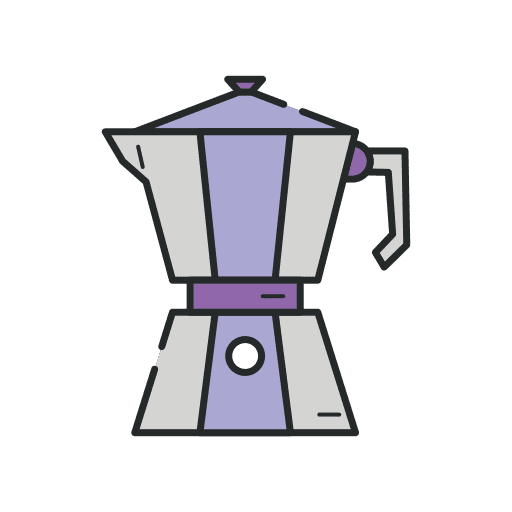 Moka pot food and restaurant kitchen moka pot icon