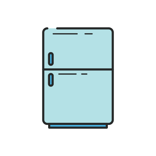 Refrigerator kitchen cooking equipment food and restaurant icon Refrigerator kitchen cooking equipment food and restaurant icon