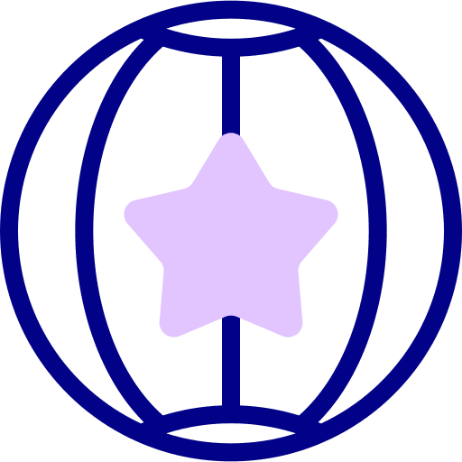 Ball kid beach star icon