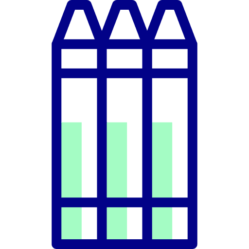 Crayons school painting education icon