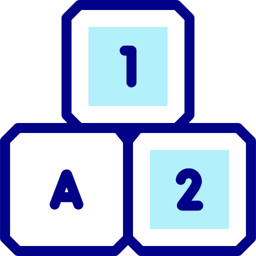 Blocks kid educative cube icon Blocks kid educative cube icon
