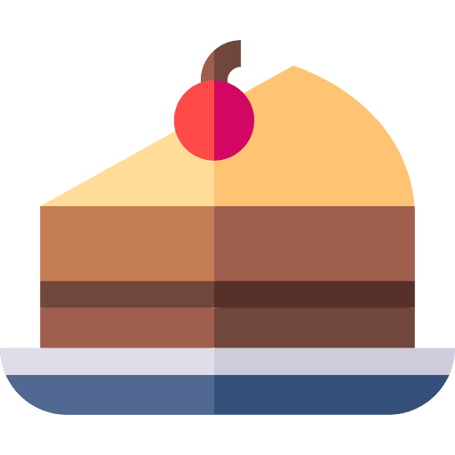 Cake slice dessert food and restaurant sweet icon