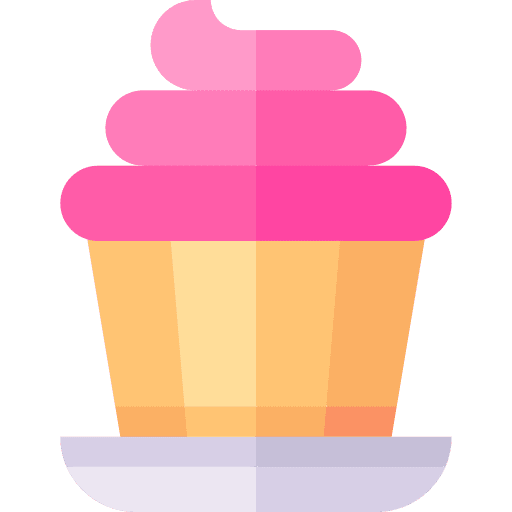 Cupcake food baked bakery icon