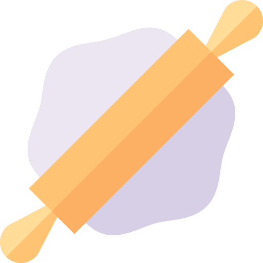 Rolling pin dough kitchen tool rolling pin icon