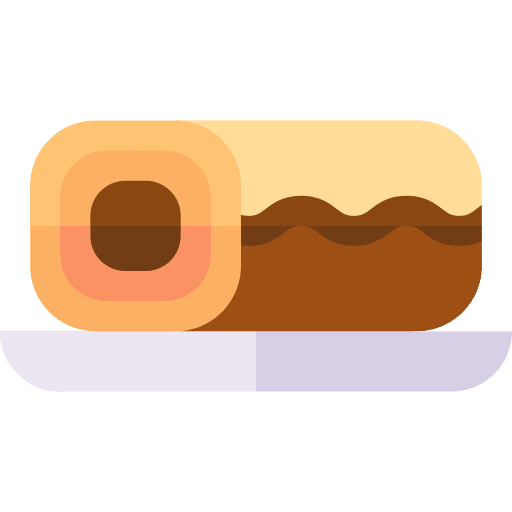 Roll cake jam bakery food and restaurant icon Roll cake jam bakery food and restaurant icon
