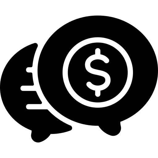 Chat chat communications dollar icon Chat chat communications dollar icon