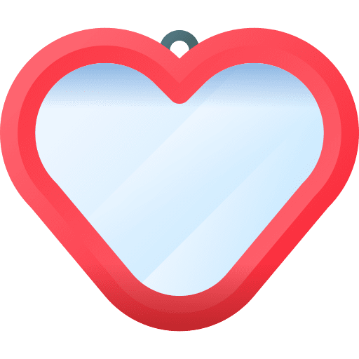 Frame ornamental heart shaped frame icon
