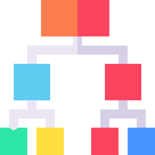 Networking organization network hierarchy icon Networking organization network hierarchy icon