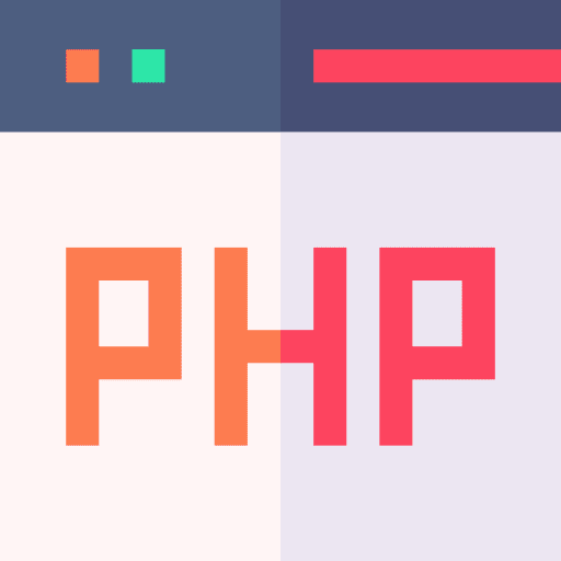 Php programming language seo and web browser icon