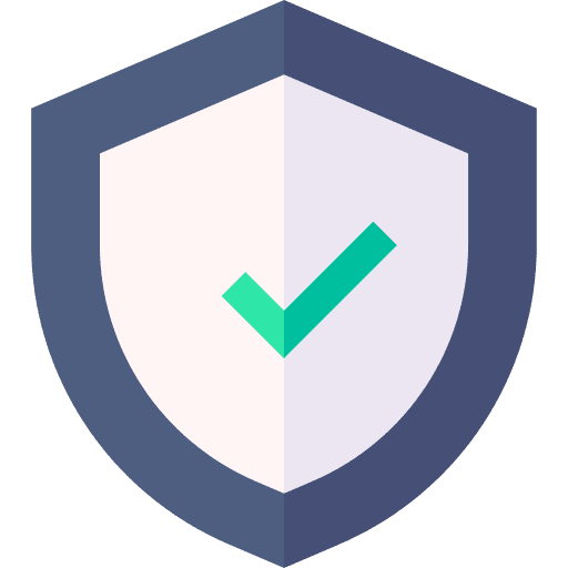 Shield check mark shield safety icon