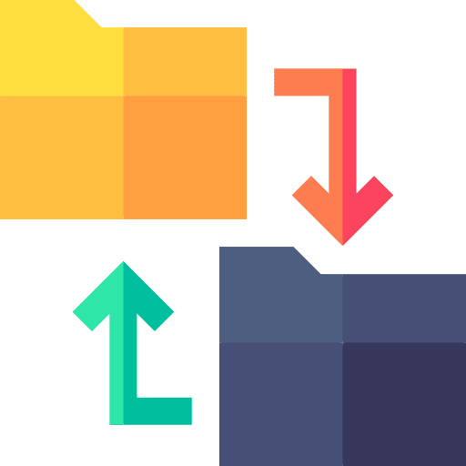 Folder files and folders arrow data transfer icon Folder files and folders arrow data transfer icon