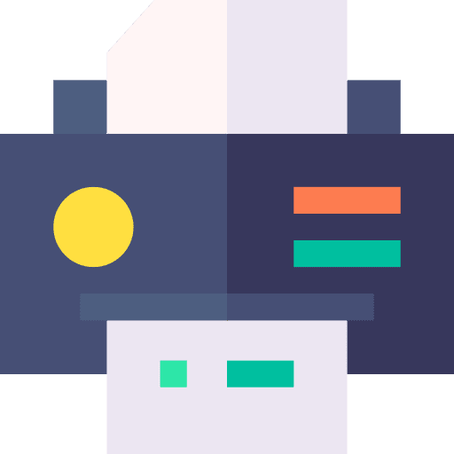 Printer printing electronics office material icon Printer printing electronics office material icon