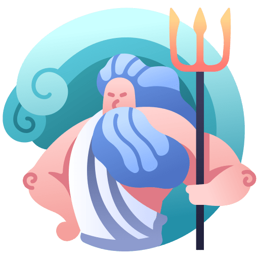Poseidon ocean poseidon water icon