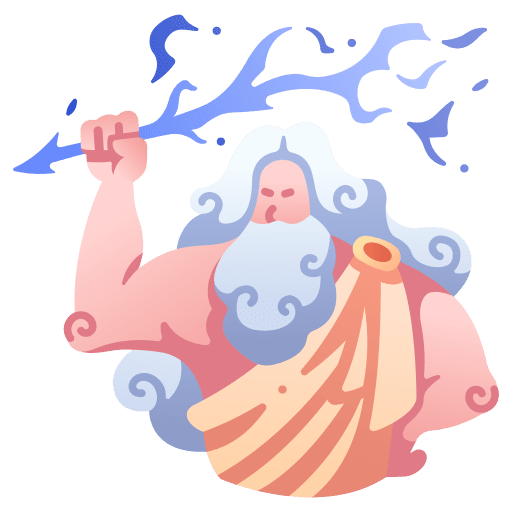 Zeus lightning zeus god icon