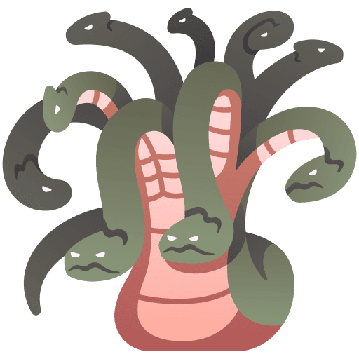 Hydra beast head monster icon Hydra beast head monster icon
