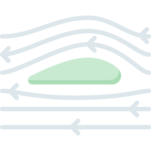 Aerodynamic travel transportation engineering icon