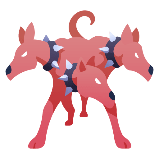 Cerberus cultures fantasy creature icon Cerberus cultures fantasy creature icon