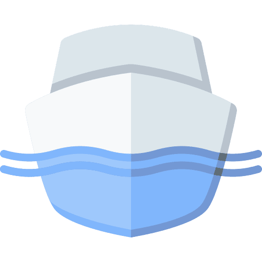 Naval transportation boat ship icon