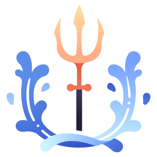 Trident element poseidon water icon Trident element poseidon water icon