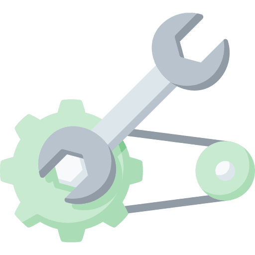Implementation implementation wrench gear icon