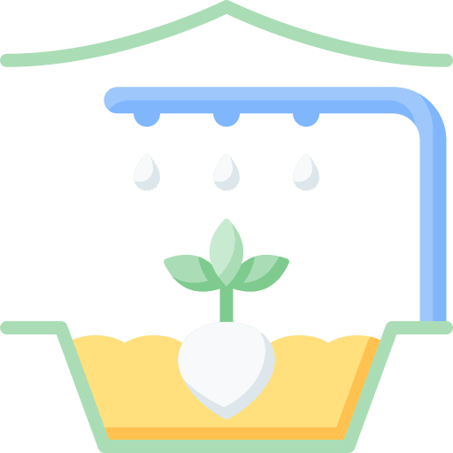 Agricultural trees watering smart farm icon Agricultural trees watering smart farm icon