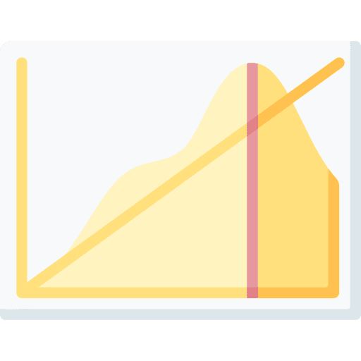 Area graph visualization business and finance graph icon Area graph visualization business and finance graph icon
