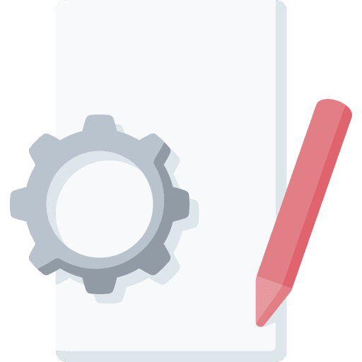 Contract business gear pencil icon Contract business gear pencil icon