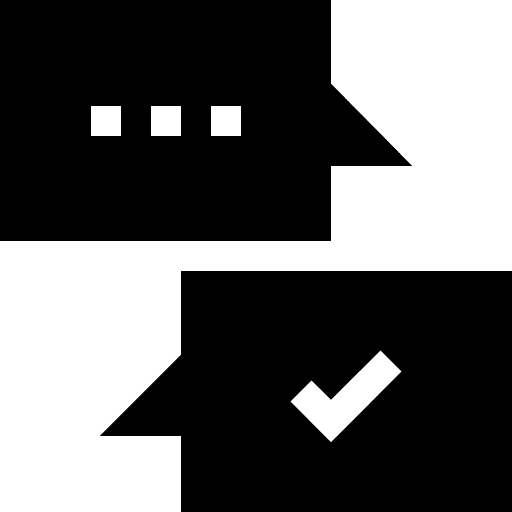 Reliability credibility conversation user icon Reliability credibility conversation user icon