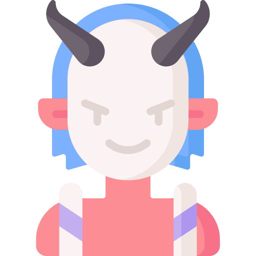 Oni woman child young icon Oni woman child young icon