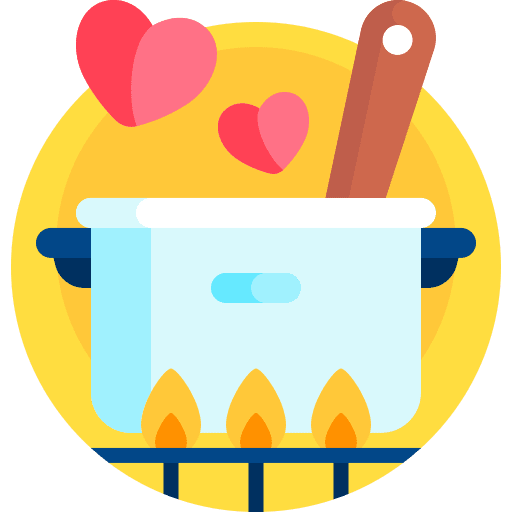 Cooking love cooking pot food and restaurant icon