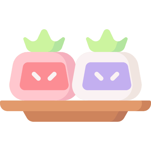Daifuku mochi sweet food japanese food icon Daifuku mochi sweet food japanese food icon