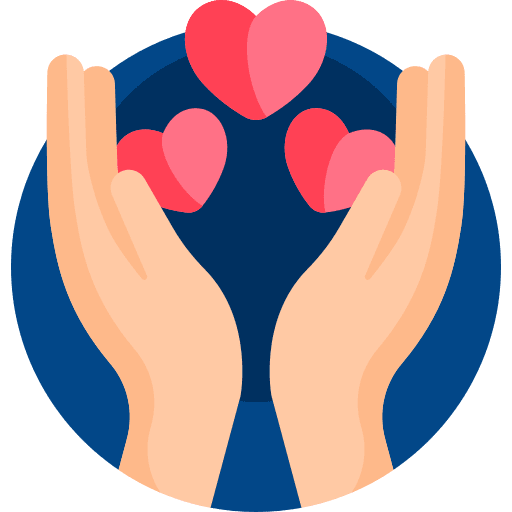 Give love give love help hand icon