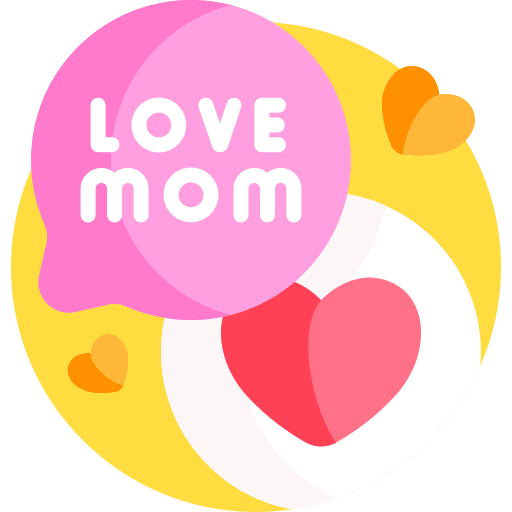I love mom mothers day speech bubble mom icon I love mom mothers day speech bubble mom icon