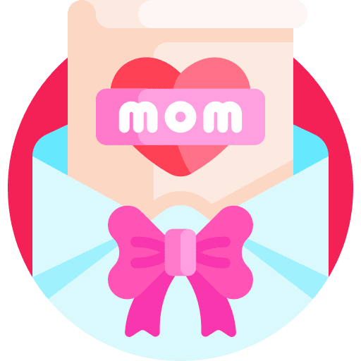 Mothers day envelope mother kid and baby icon Mothers day envelope mother kid and baby icon
