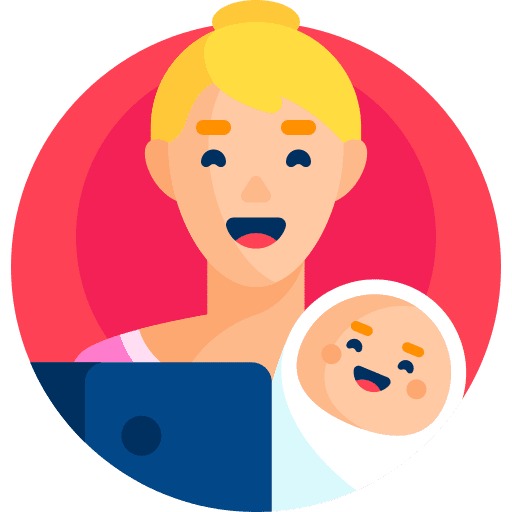 Working mother woman working woman caucasian icon