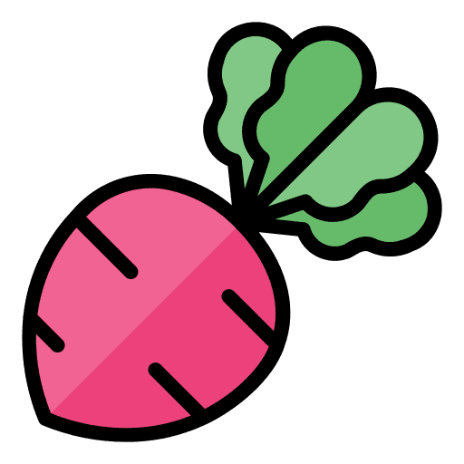 Beetroot vegetarian food and restaurant vegan icon