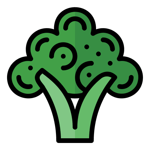 Broccoli vegetable vegan food and restaurant icon