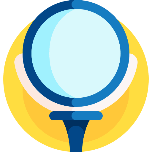 Hand mirror accessories cosmetics beauty salon icon Hand mirror accessories cosmetics beauty salon icon