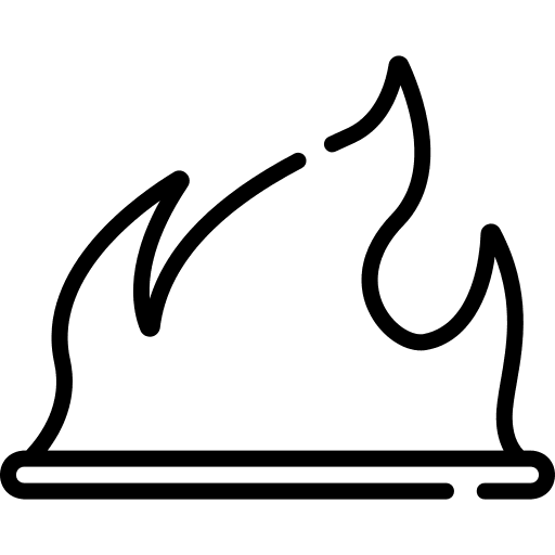 Fire danger element security icon