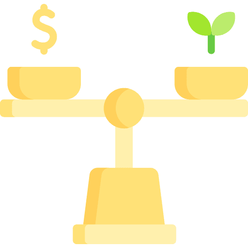 Balance value business finance icon