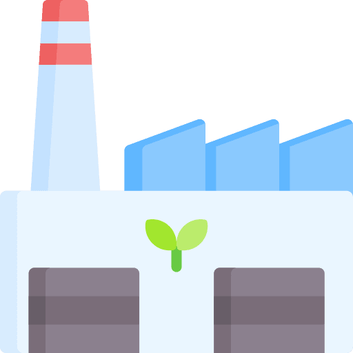 Eco factory industry eco factory sustainable energy icon