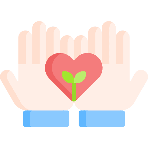 Fair trade miscellaneous heart leaf icon