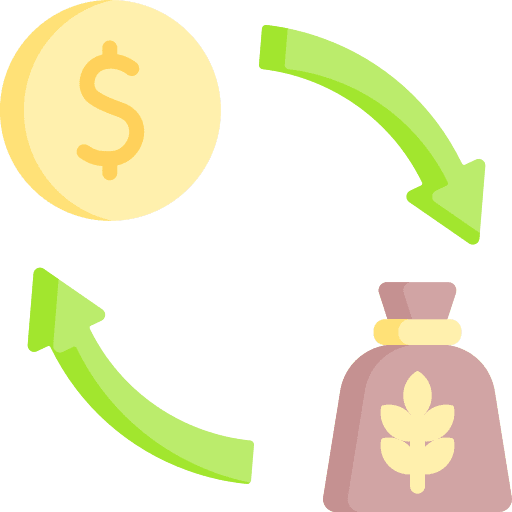 Trading trading bag dollar icon