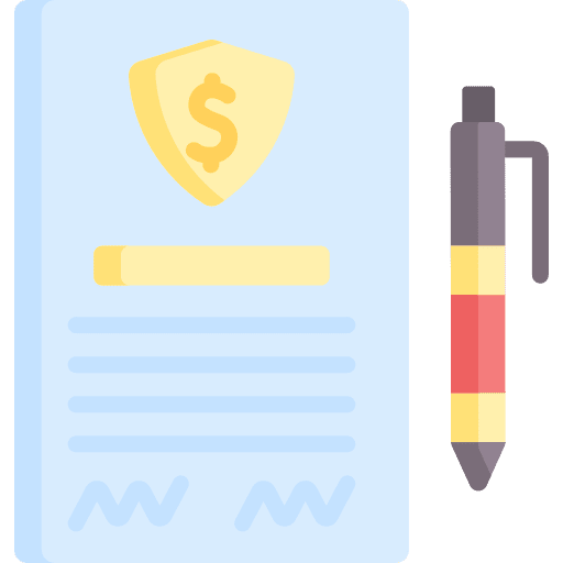 Contract pen fair trade signature icon