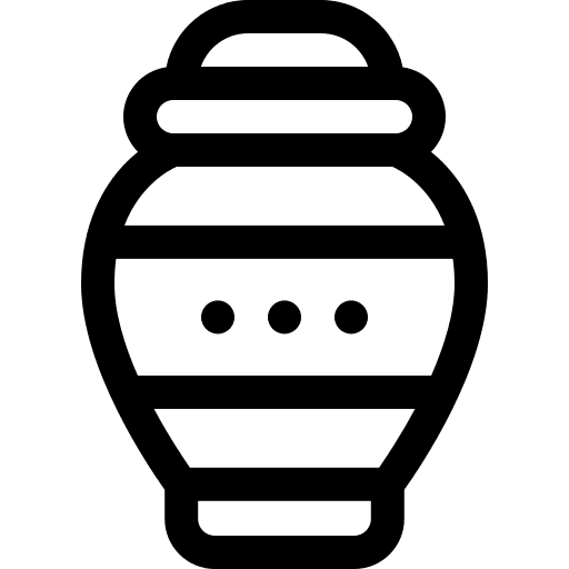 Urn burial funeral dust icon