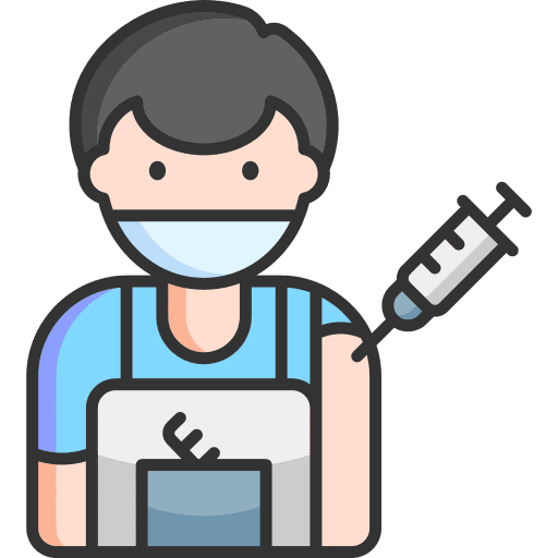 Hairdresser vaccination coronavirus covid icon Hairdresser vaccination coronavirus covid icon
