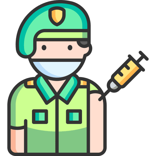 Soldier healthcare and medical soldier vaccines icon Soldier healthcare and medical soldier vaccines icon